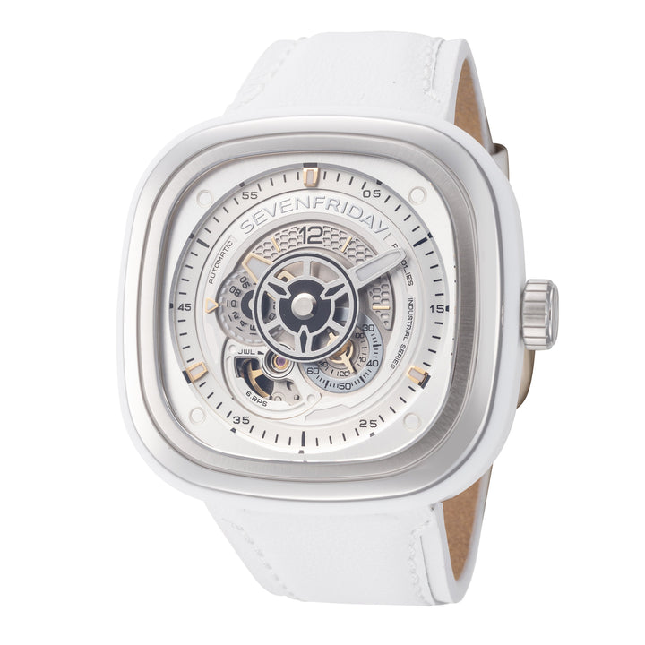 title:SevenFriday Men's P1C-01 Automatic Watch;color:White