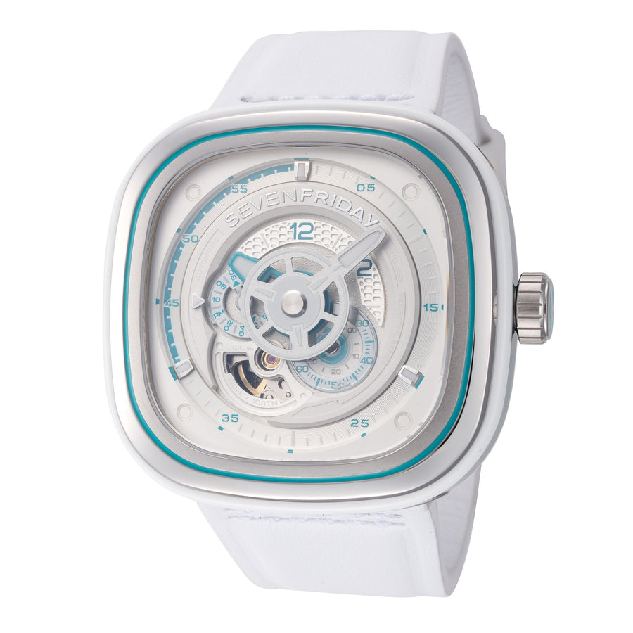 title:SevenFriday Men's  P3C-10  Automatic Watch;color:White