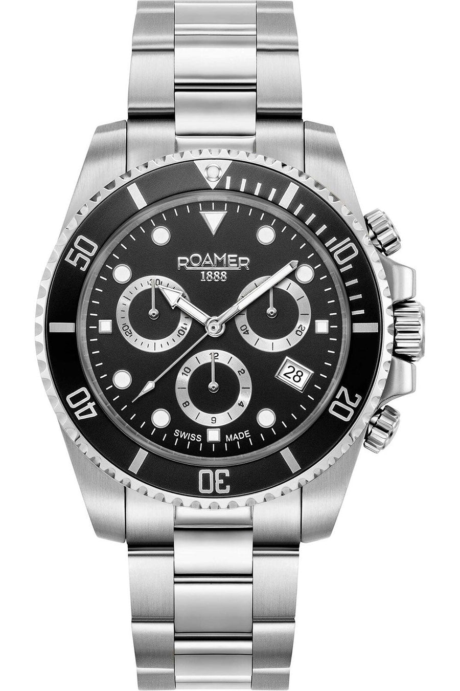 title:Roamer Deep Sea 100 Men's 851837-41-55-20 41mm Quartz Watch;color:Silver