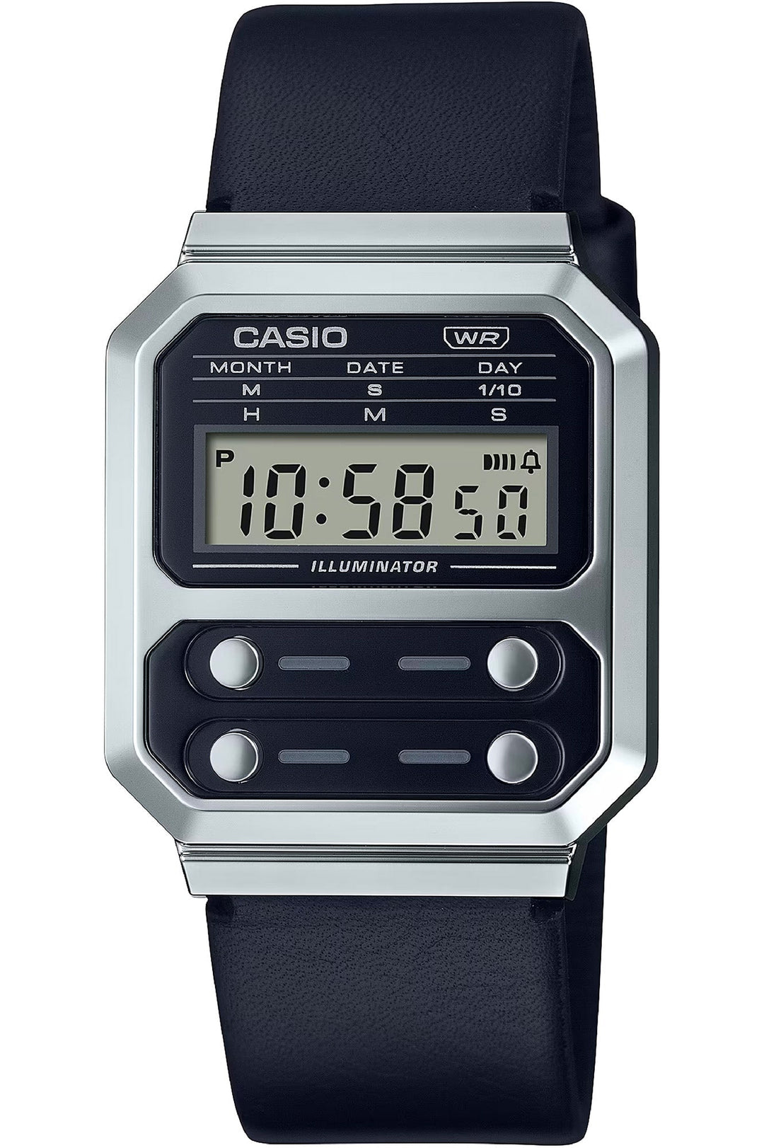 title:Casio Retro Vintage Unisex A100WEL-1AEF 33mm Quartz Watch;color:Black