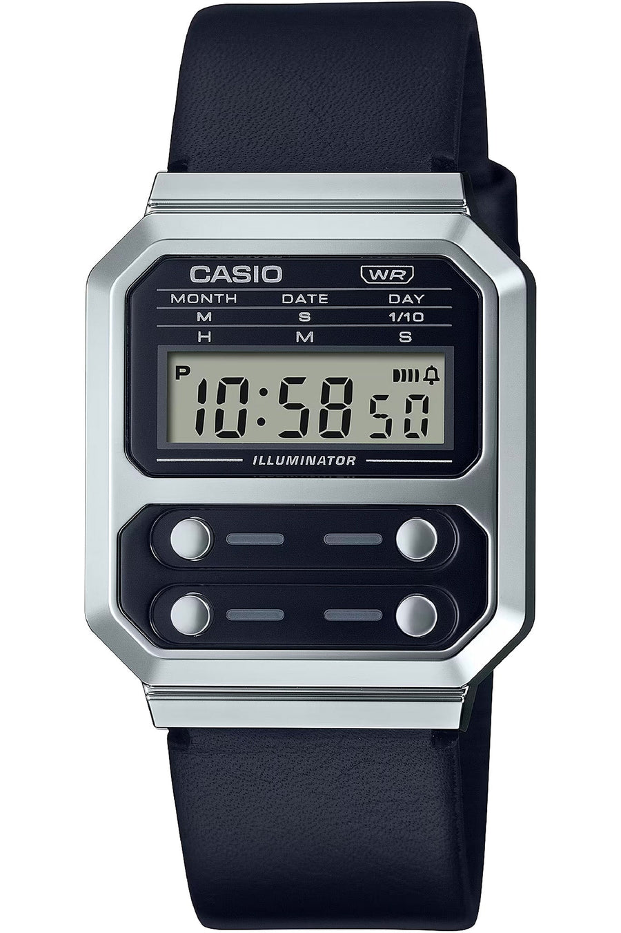 title:Casio Retro Vintage Unisex A100WEL-1AEF 33mm Quartz Watch;color:Black