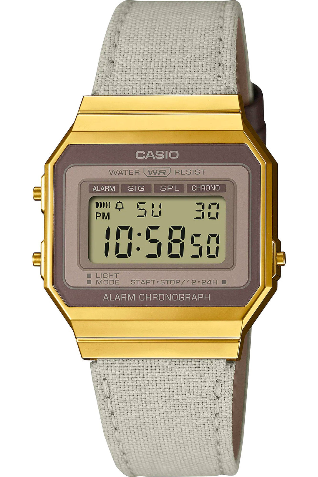 title:Casio Retro Vintage Unisex A700WEGL-7AEF 35mm Quartz Watch;color:Beige