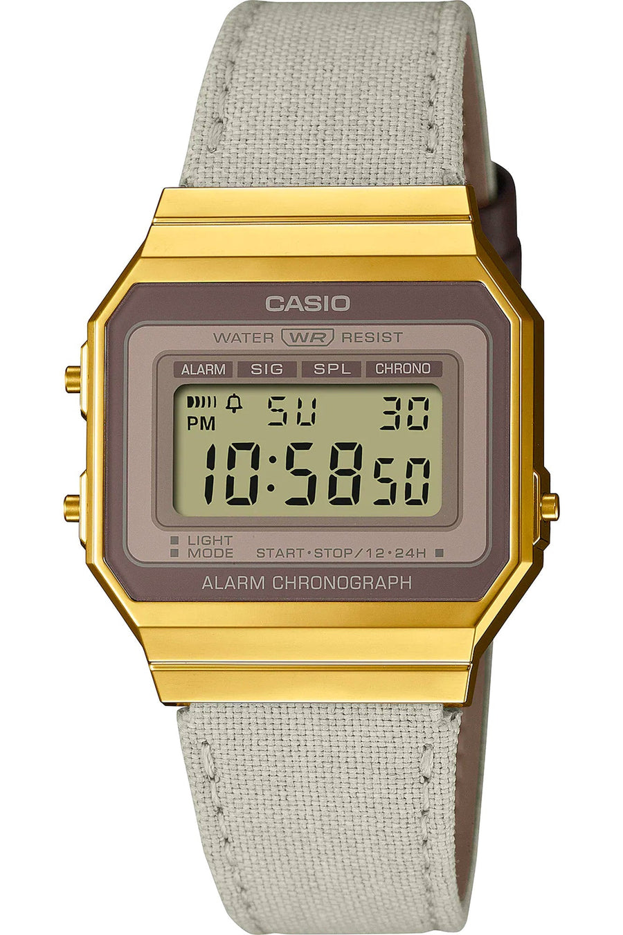 title:Casio Retro Vintage Unisex A700WEGL-7AEF 35mm Quartz Watch;color:Beige
