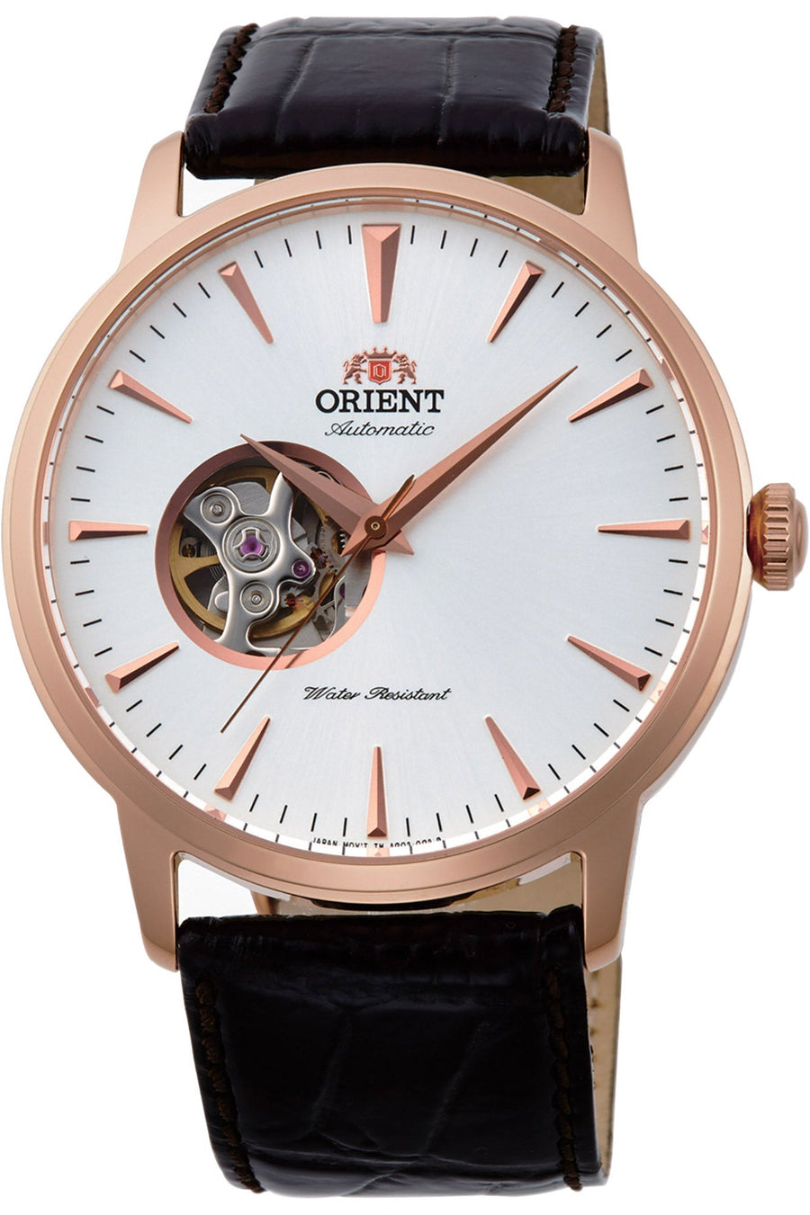 title:Orient Classic Open Heart Men's FAG02002W0 41mm Automatic Watch;color:Brown