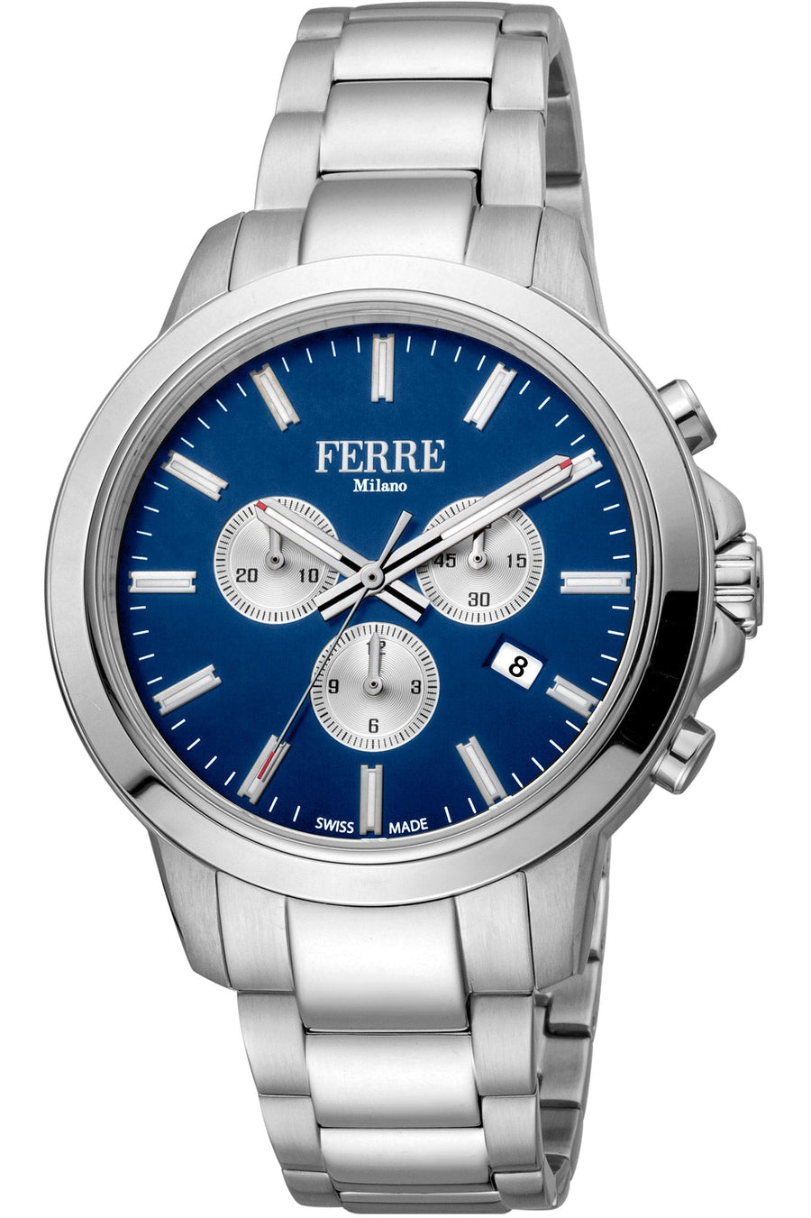title:Ferre Milano Fashion Men's FM1G153M0061 44mm Quartz Watch;color:Silver