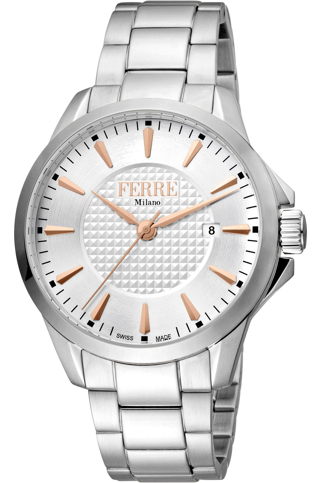 title:Ferre Milano Fashion Men's FM1G157M0041 42mm Quartz Watch;color:Silver
