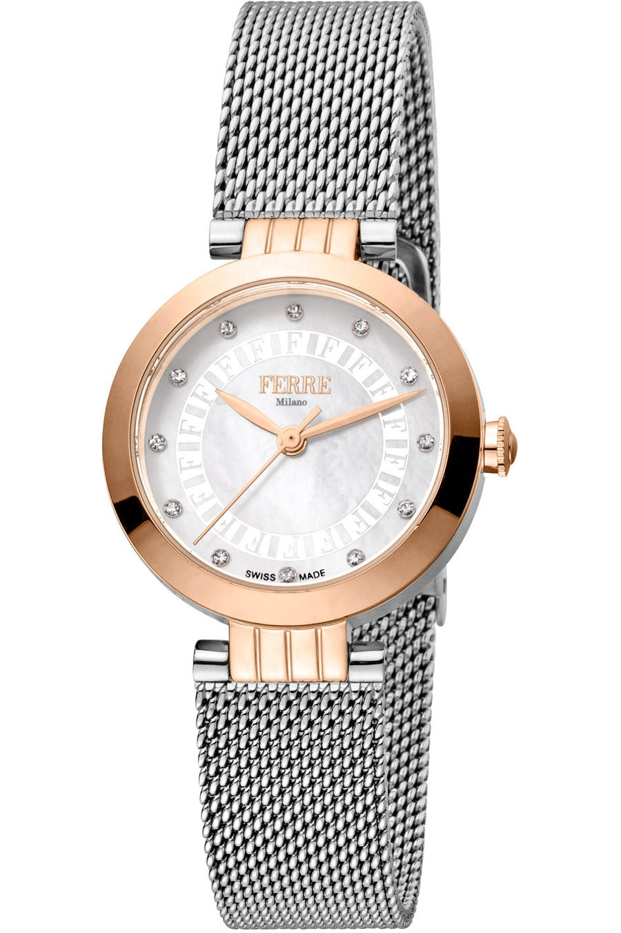 title:Ferre Milano Fashion Women's FM1L166M0061 28mm Quartz Watch;color:White