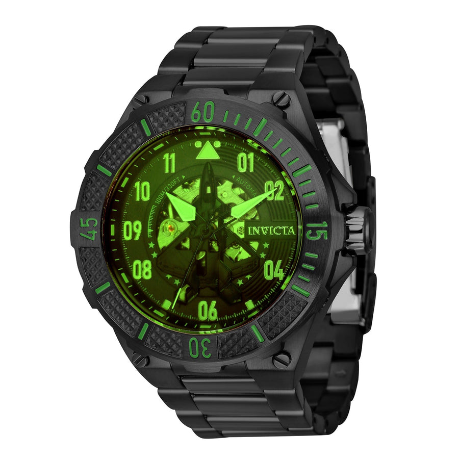 title:Invicta Men's IN-39917 Aviator 50mm Automatic Watch;color:Green