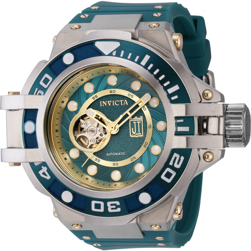title:Invicta Men's IN-40423 JT 54mm Automatic Watch;color:Gold and Green