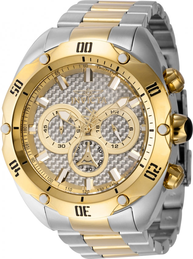 title:Invicta Men's IN-38137 Venom 50mm Quartz Watch;color:Silver and Gold