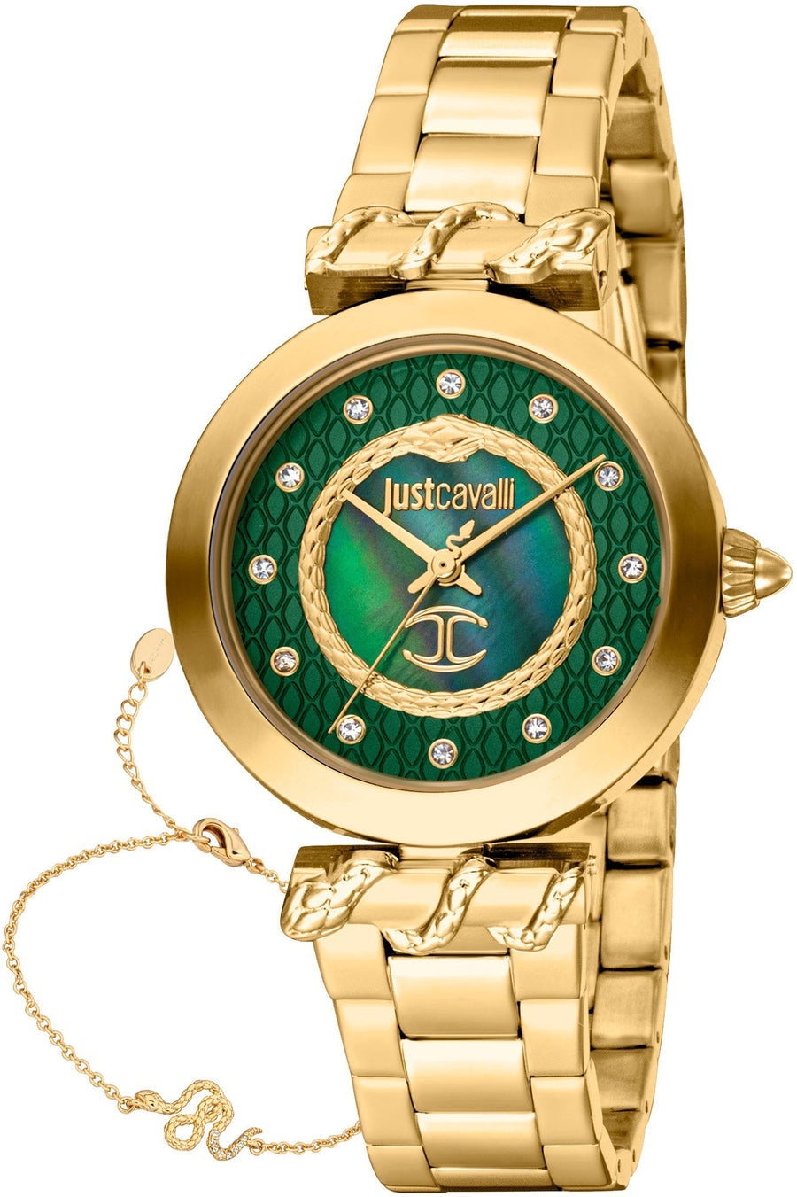 title:Just Cavalli Women's JC1L257M0035 SET 32mm Watch;color:Green