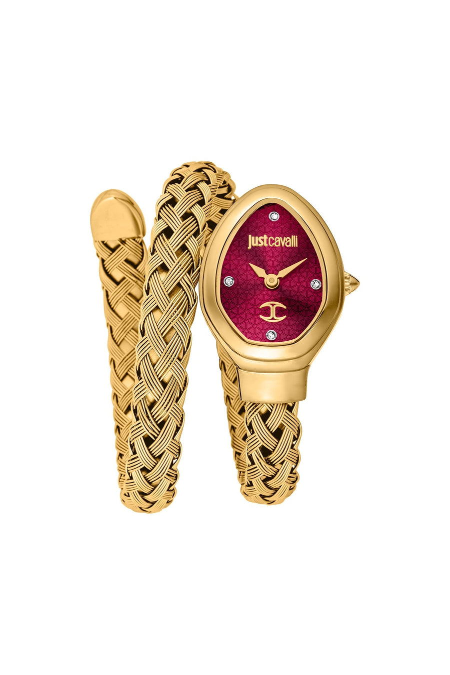 title:Just Cavalli Women's JC1L264M0035 Signature Snake 22mm Watch;color:Red