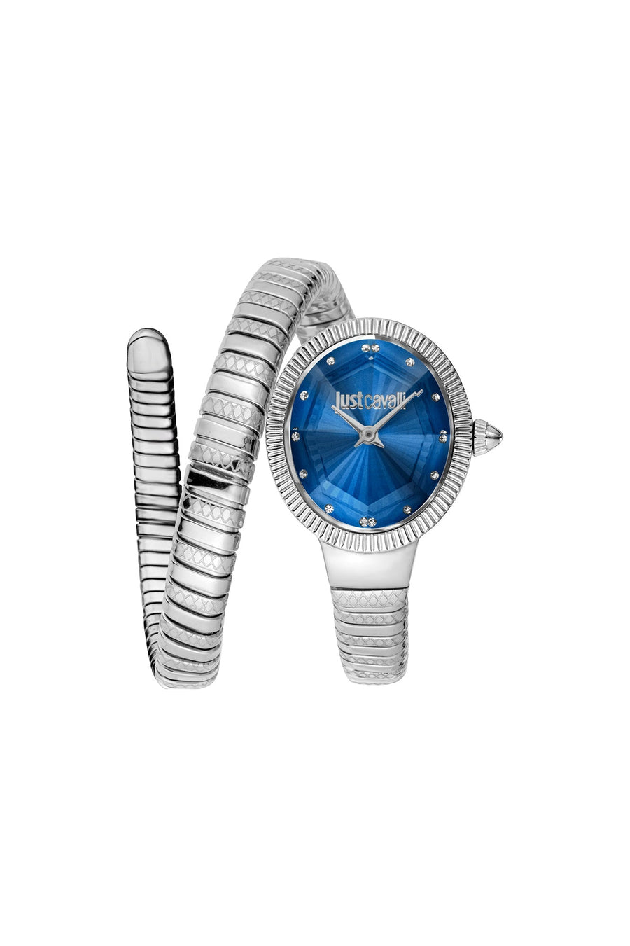 title:Just Cavalli Women's JC1L268M0015 Signature Snake Ardea 22mm Quartz Watch;color:Blue
