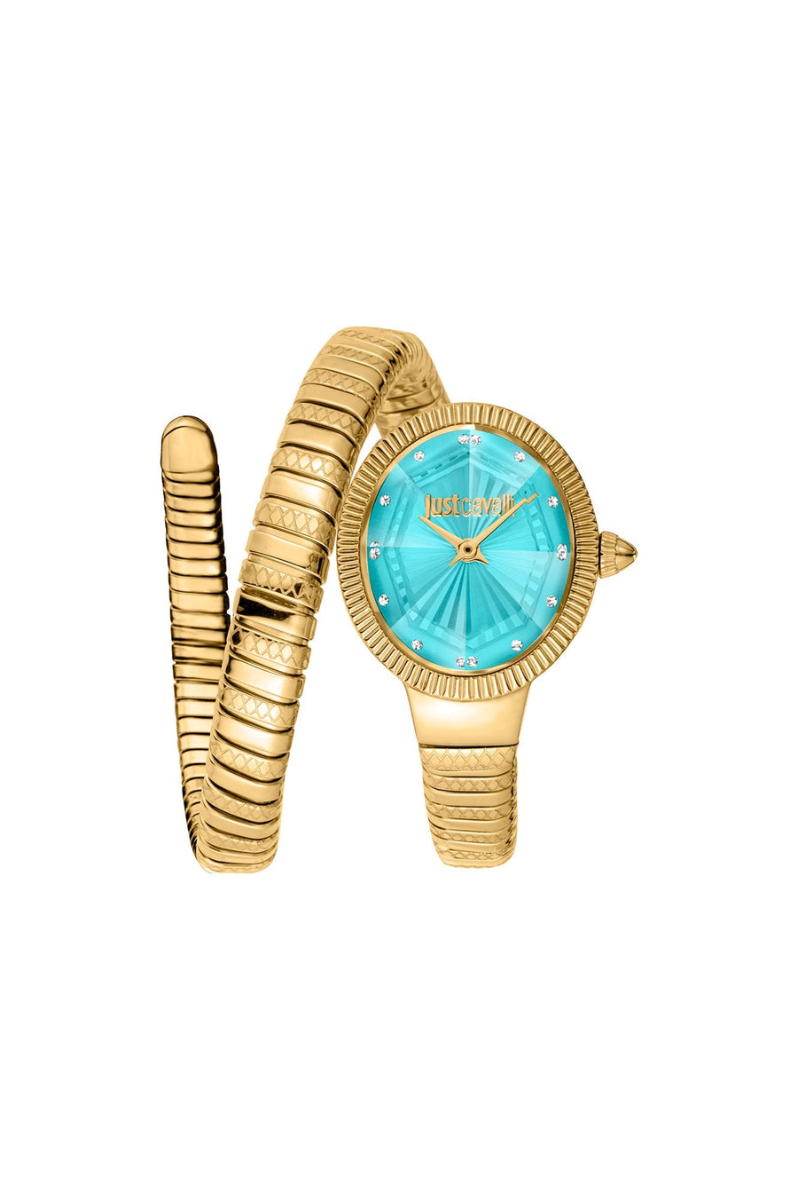 title:Just Cavalli Women's JC1L268M0035 Signature Snake Ardea 22mm Quartz Watch;color:Turquoise