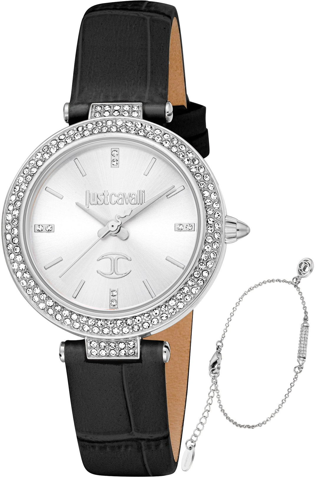 title:Just Cavalli Women's JC1L274L0015 SET Savoca 32mm Quartz Watch;color:Silver