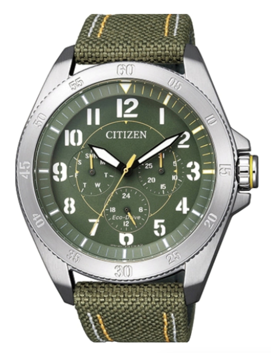 title:Citizen Men's BU2030-09W Classic 44mm Solar Eco-Drive Watch;color:Green