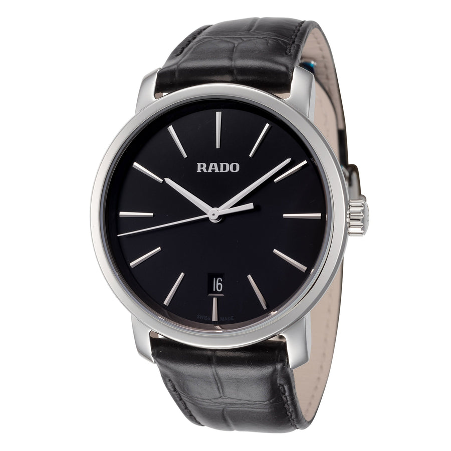 title:Rado Women's R14078175 DiaMaster Quartz Watch;color:Black