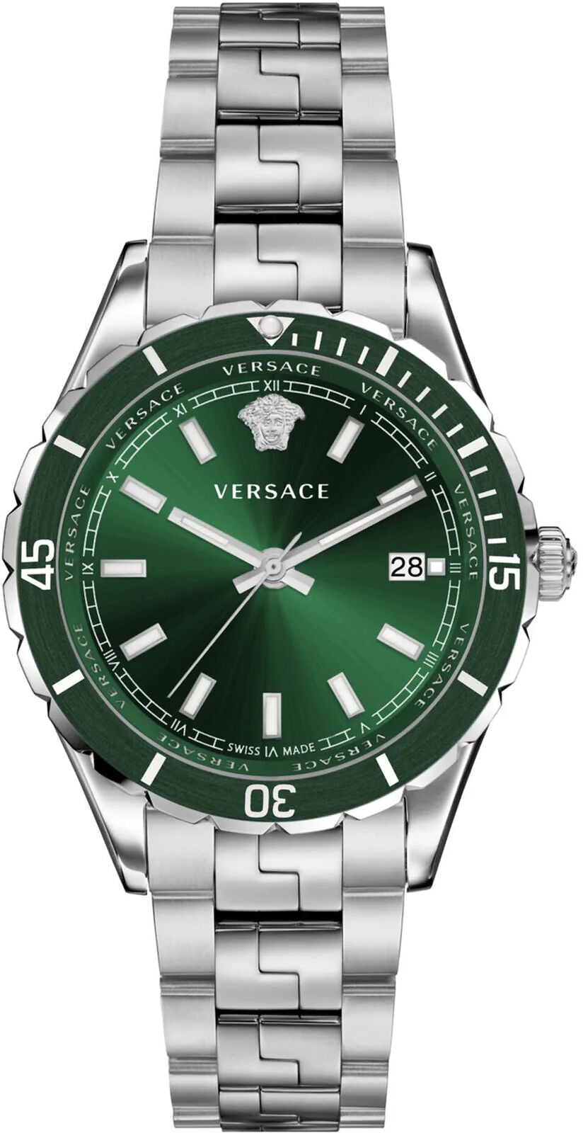 title:Versace Men's VE3A01022 Hellenyium 42mm Quartz Watch;color:Green
