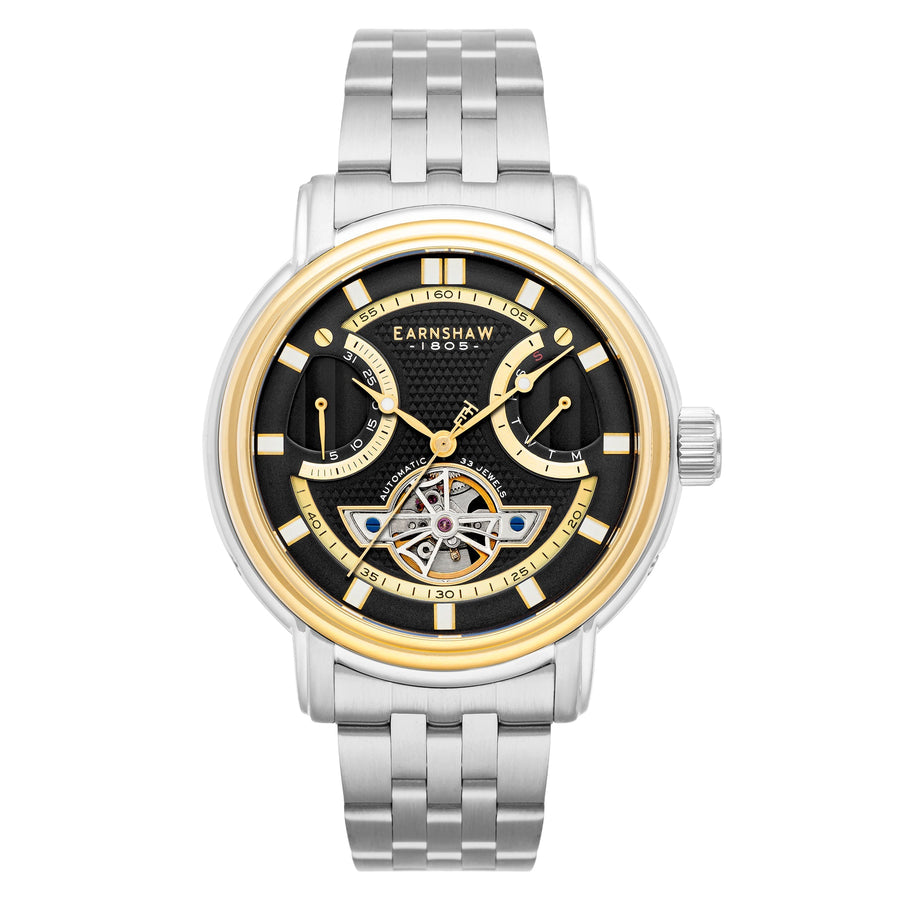 title:Thomas Earnshaw Men's ES-8184-66 Longcase 48mm Automatic Watch;color:Black