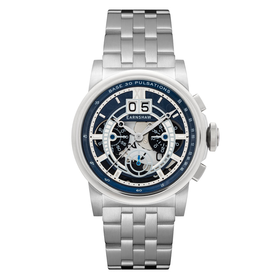 title:Thomas Earnshaw Men's ES-8267-22 Hansom 44mm Quartz Watch;color:Blue