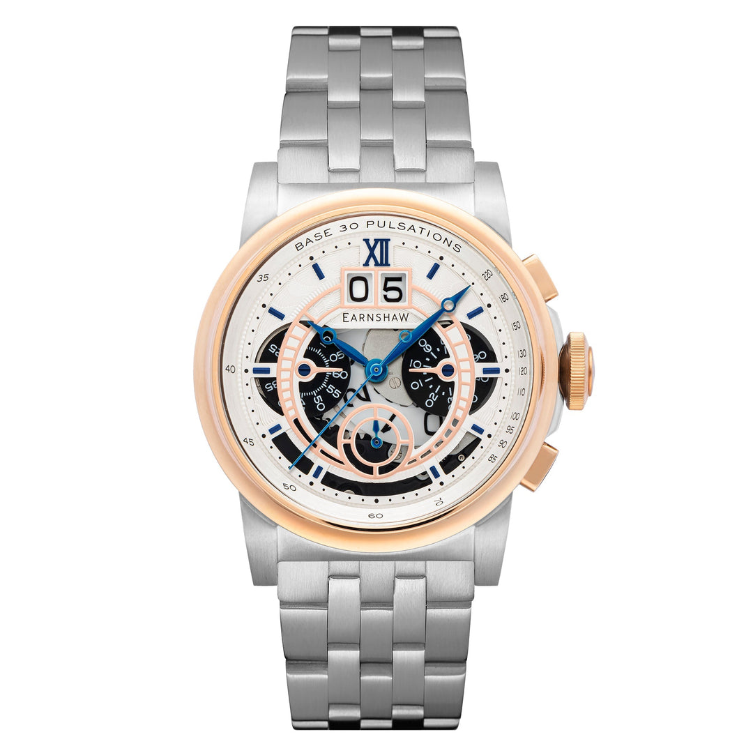 title:Thomas Earnshaw Men's ES-8267-55 Hansom 44mm Quartz Watch;color:White