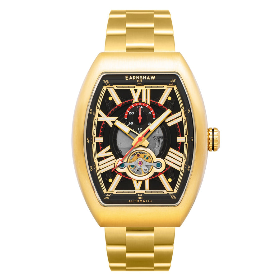 title:Thomas Earnshaw Men's ES-8272-22 Supremacy 45mm Automatic Watch;color:Black