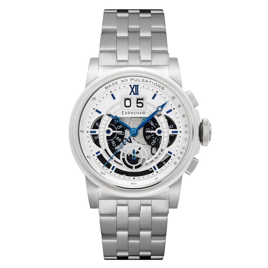 title:Thomas Earnshaw Men's ES-8267-11 Hansom 44mm Quartz Watch;color:White