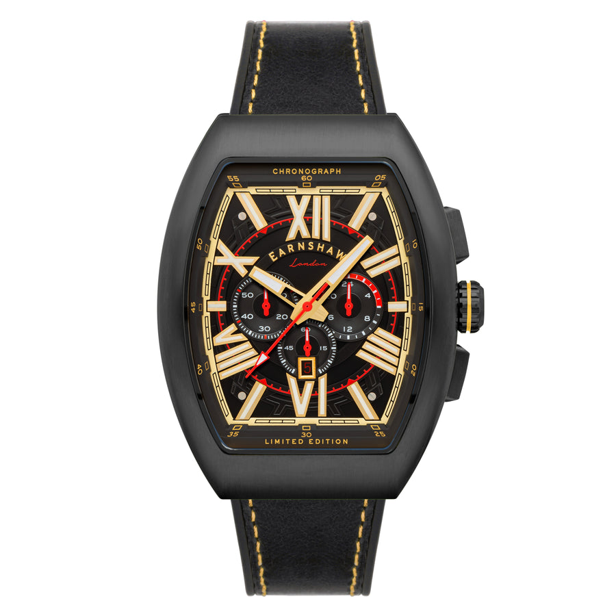 title:Thomas Earnshaw Men's ES-8270-04 Supremacy 45mm Quartz Watch;color:Black