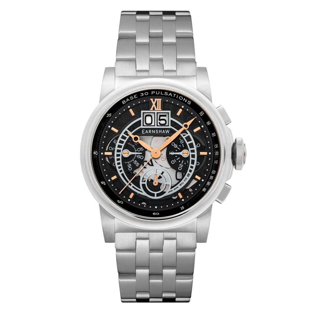 title:Thomas Earnshaw Men's ES-8267-33 Hansom 44mm Quartz Watch;color:Black