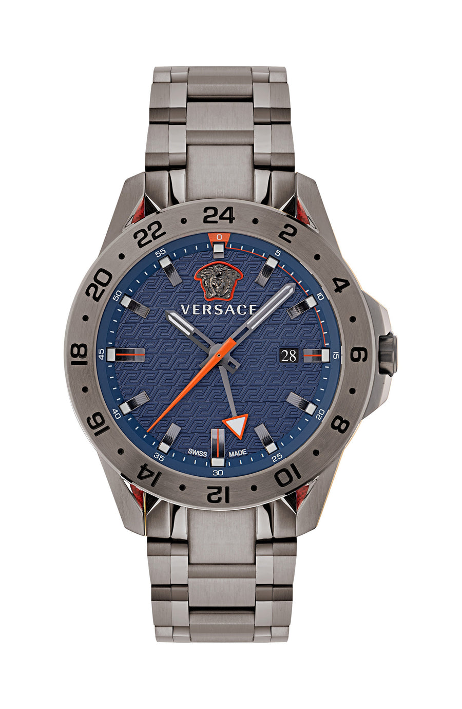 title:Versace Men's VE2W00422 Sport Tech GMT 45mm Quartz Watch;color:Blue