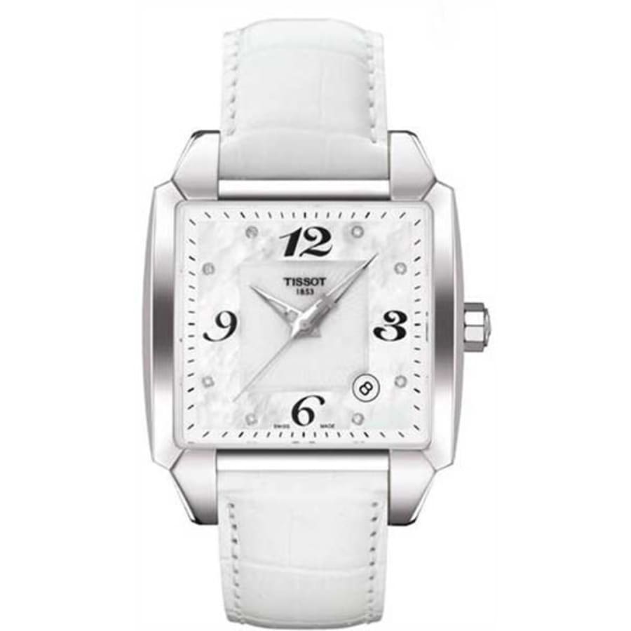 title:Tissot Women's Quardrato Quartz Watch T005.510.16.116.00;color:White