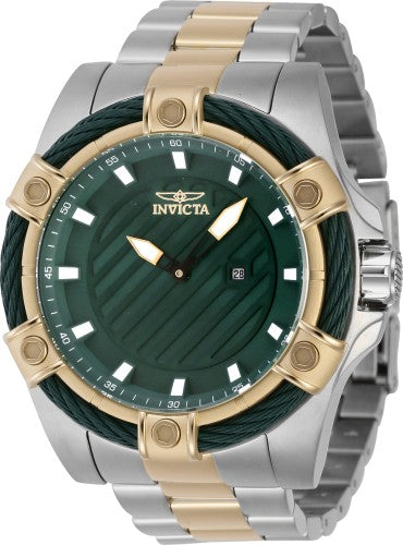 title:Invicta Men's IN-46878 Bolt 52mm Quartz Watch;color:Gold and Green