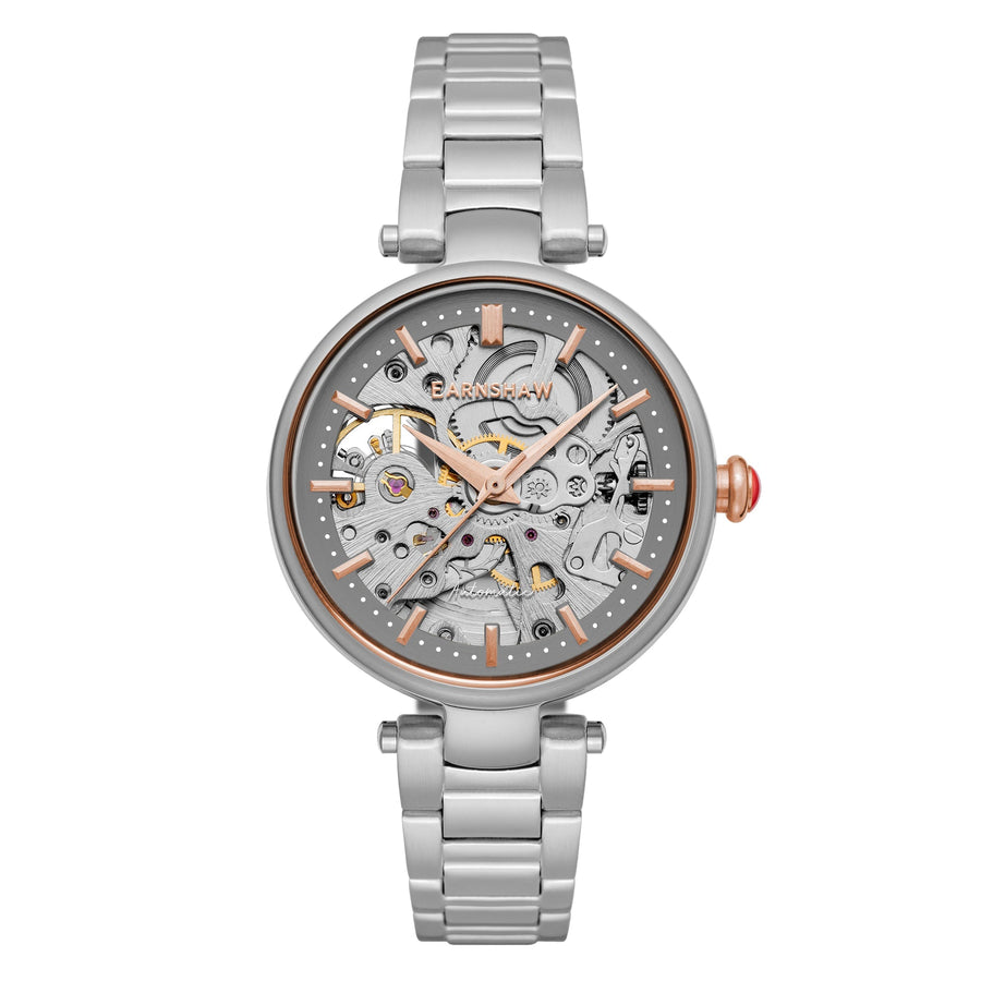 title:Thomas Earnshaw Women's ES-8160-33 Charlotte 36mm Automatic Watch;color:Grey
