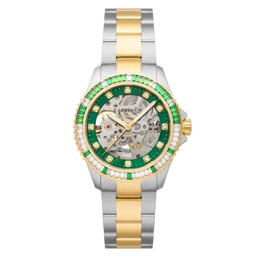 title:Thomas Earnshaw Women's ES-8275-44 Martineau 40mm Automatic Watch;color:Green