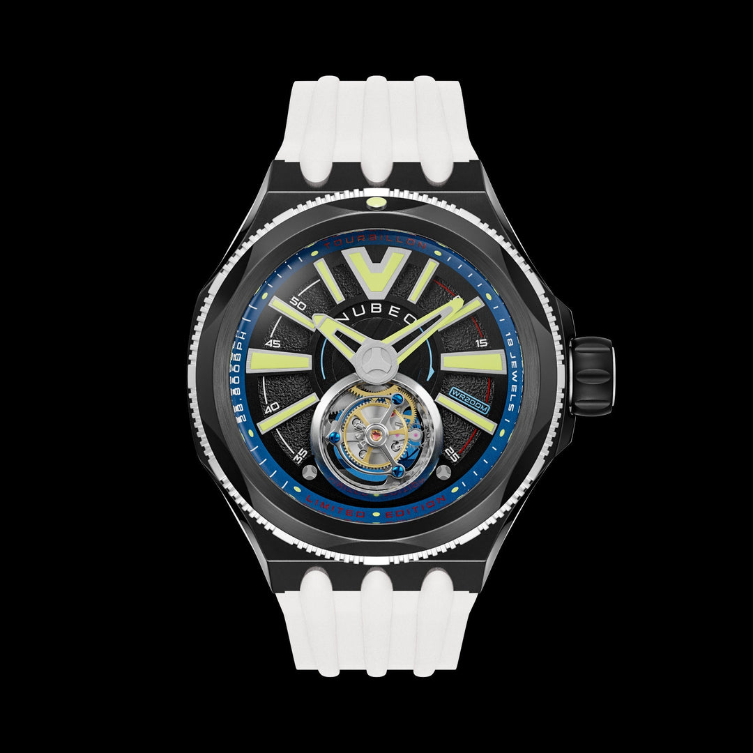 title:Nubeo Men NB-6075-02 Messenger 52mm Automatic Limited Edition Watch;color:Black