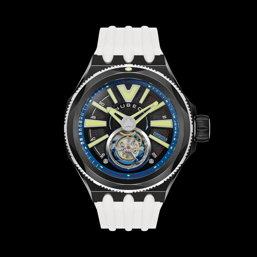 title:Nubeo Men NB-6075-02 Messenger 52mm Automatic Limited Edition Watch;color:Black