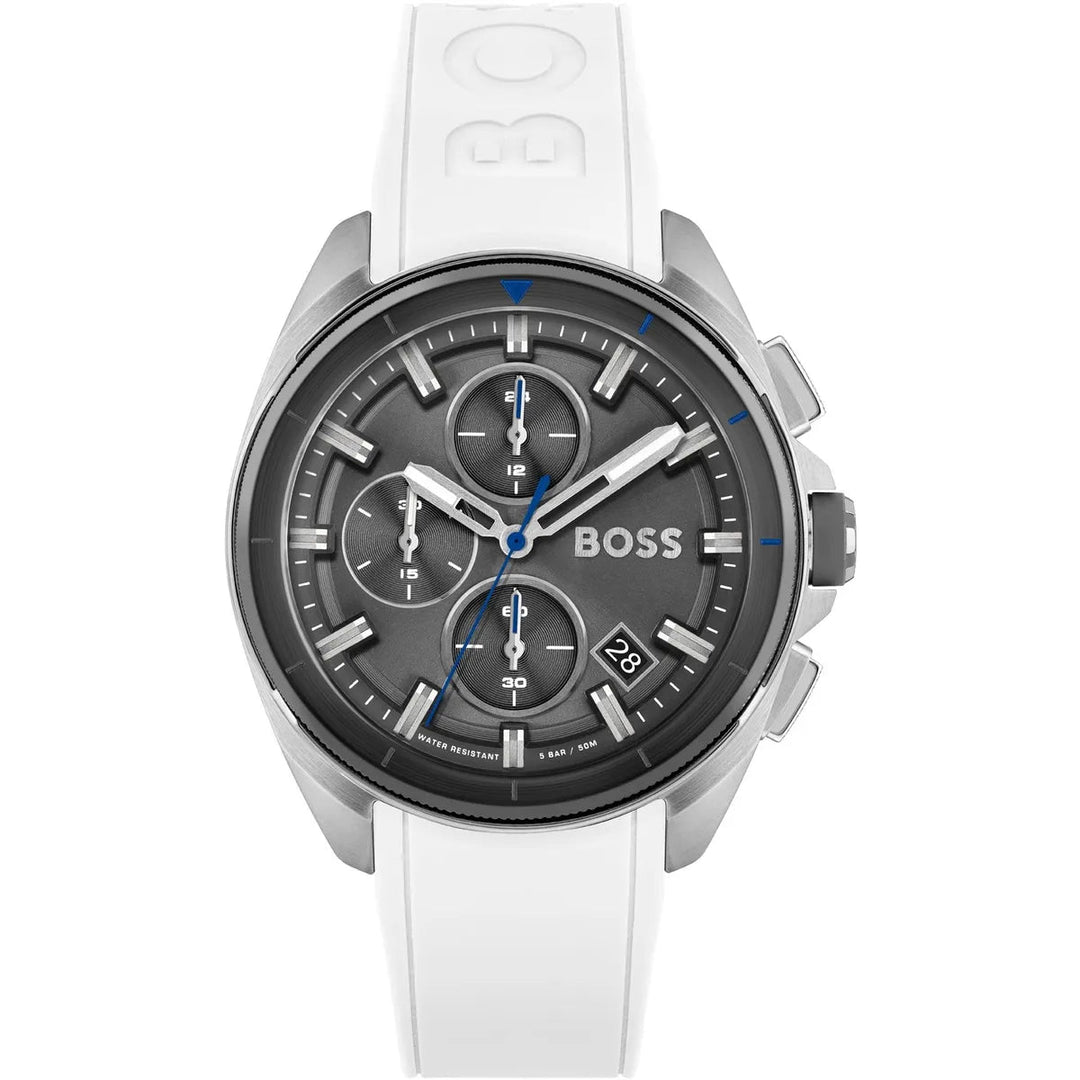 title:Hugo Boss Men's 1513948 Volane 44mm Quartz Watch;color:Grey
