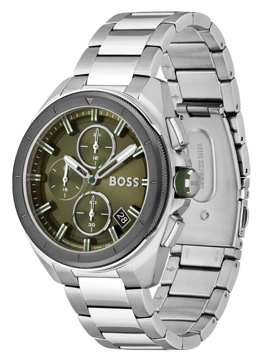 title:Hugo Boss Men's 1513951 Volane 44mm Quartz Watch;color:Green