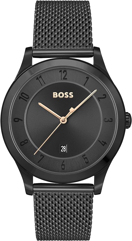 title:Hugo Boss Men's 1513986 Purity 41mm Quartz Watch;color:Black