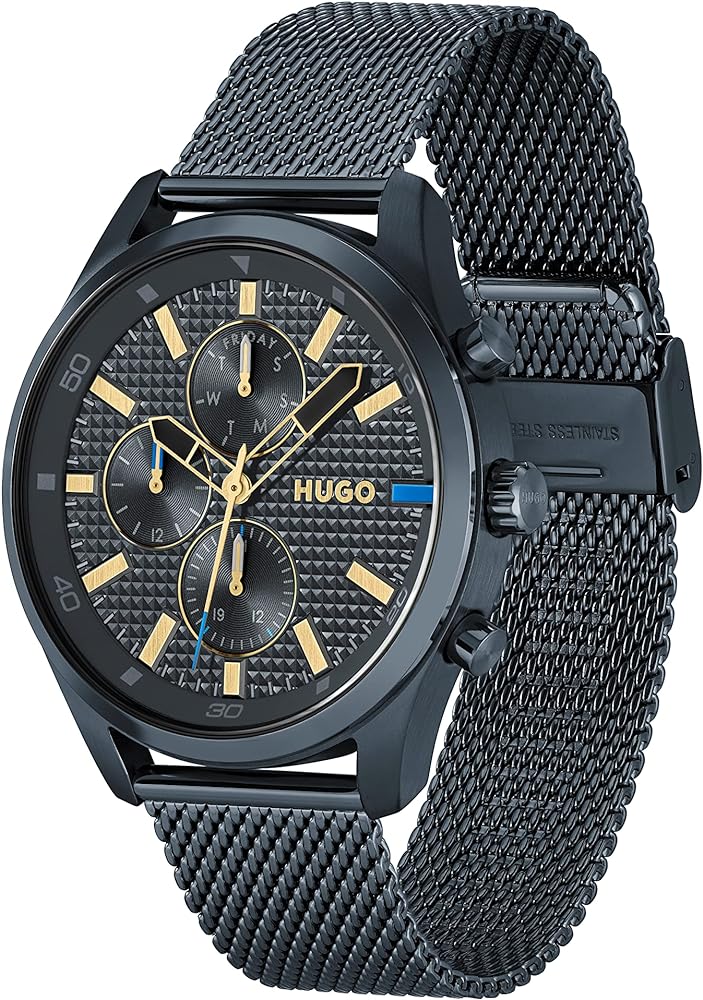 title:Hugo Boss Men's 1530262 Chase 46mm Quartz Watch;color:Black