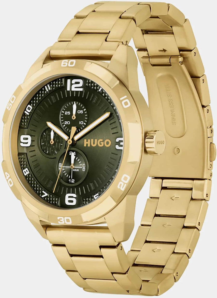 title:Hugo Boss Men's 1530277 Grip 46mm Quartz Watch;color:Green