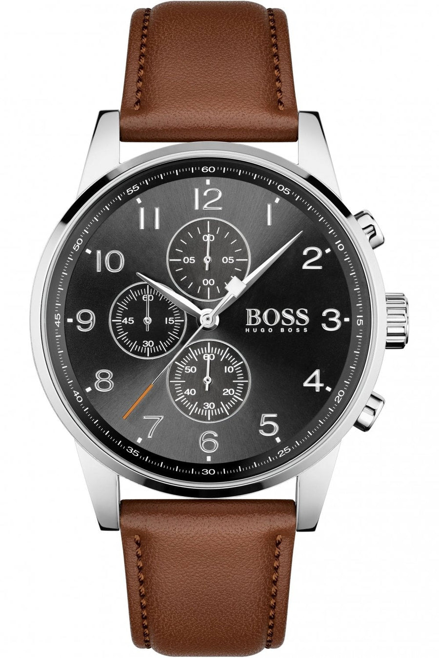 title:Hugo Boss Men's 1570097 Navigator 44mm Quartz Watch;color:Black