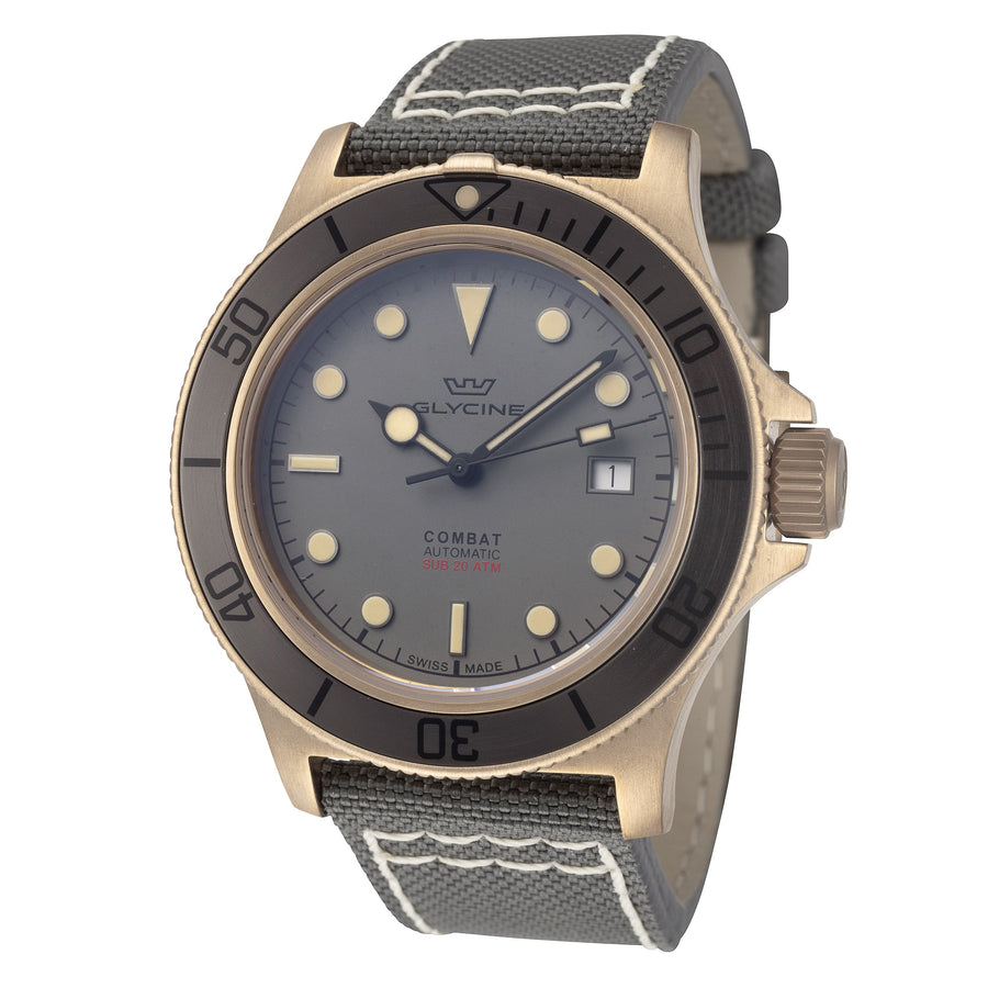 title:Glycine Men's GL0390 Combat Sub Sport 42mm Automatic Watch;color:Grey