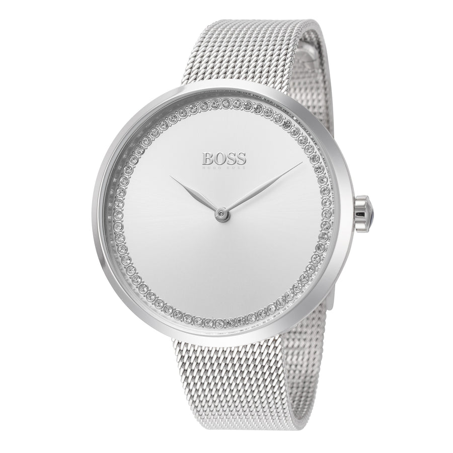 title:Hugo Boss Women's 1502546 Praise 36mm Quartz Watch;color:Silver