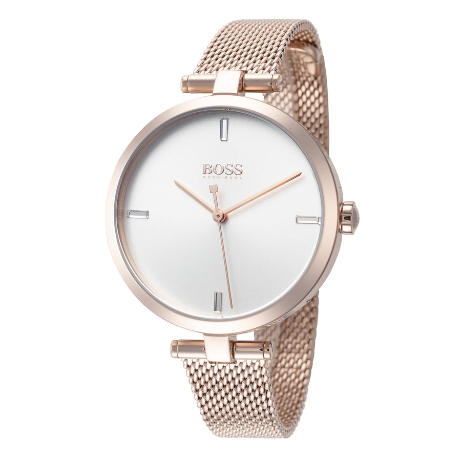 title:Hugo Boss Women's 1502589 Majesty 32mm Quartz Watch;color:Silver