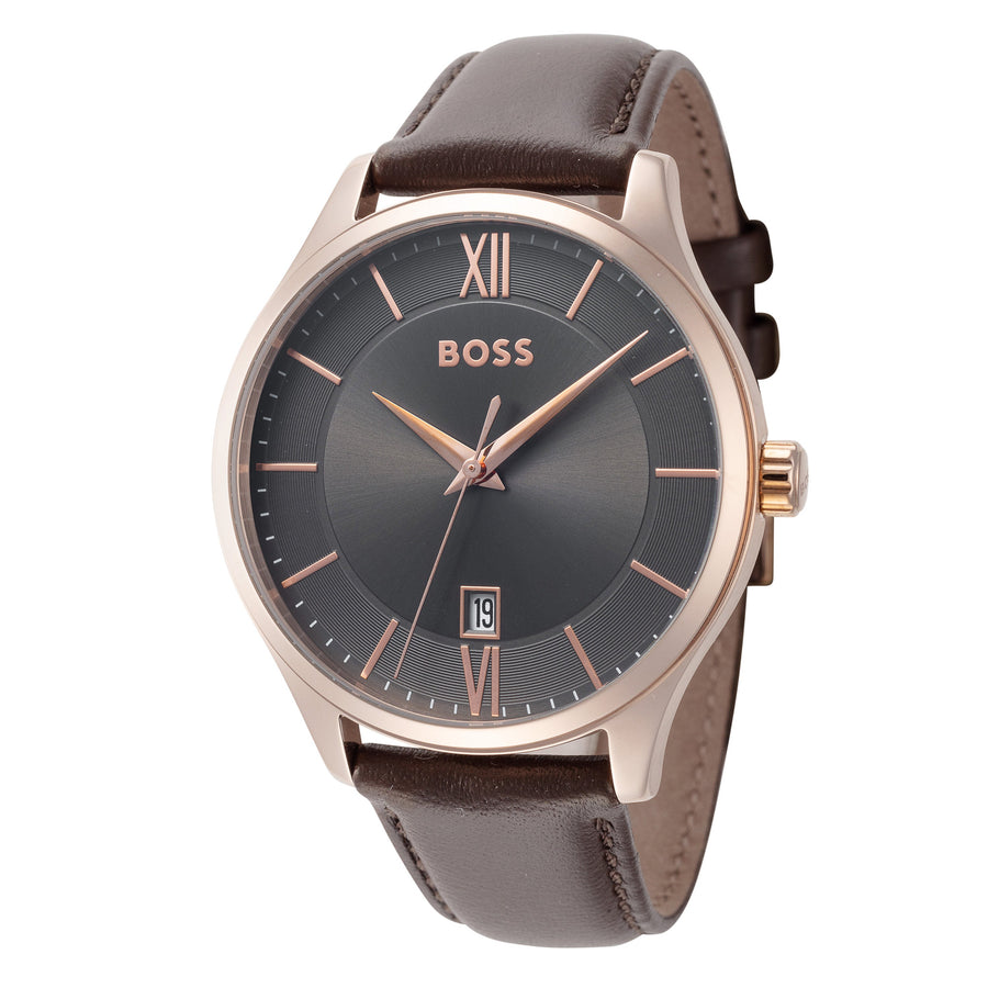 title:Hugo Boss Men's 1513894 Elite 41mm Quartz Watch;color:Grey