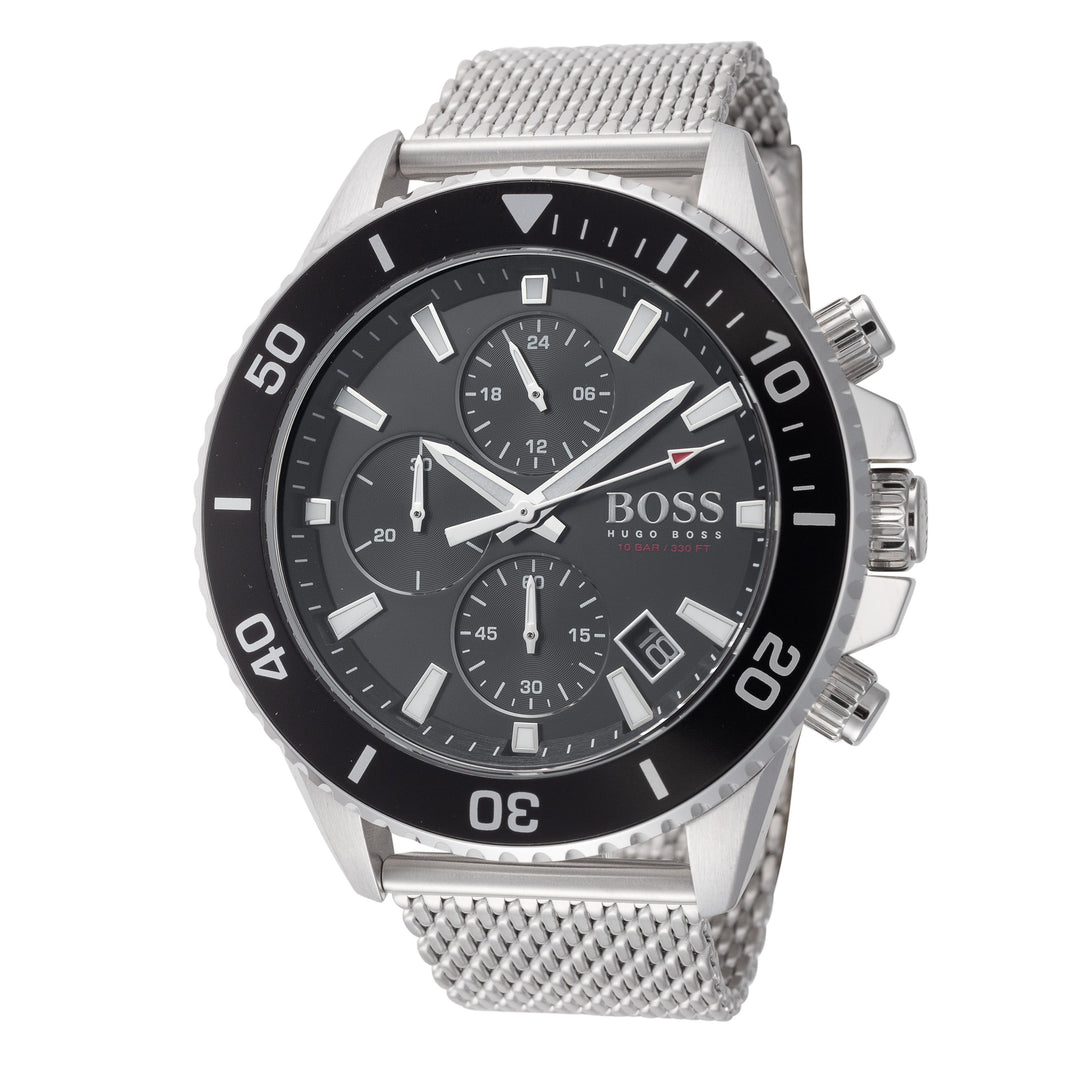 title:Hugo Boss Men's 1513904 Admiral 45mm Quartz Watch;color:Black