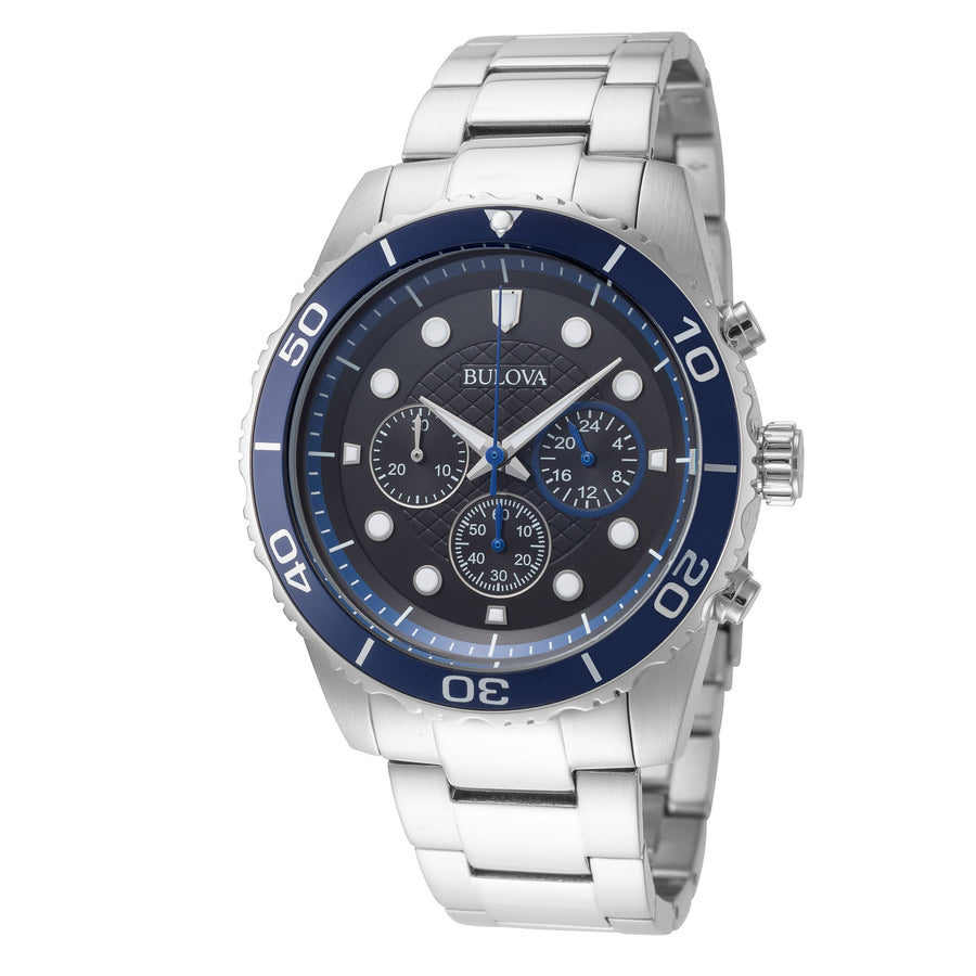 title:Bulova Men's 98A212 Classic 43mm Quartz Watch;color:Silver