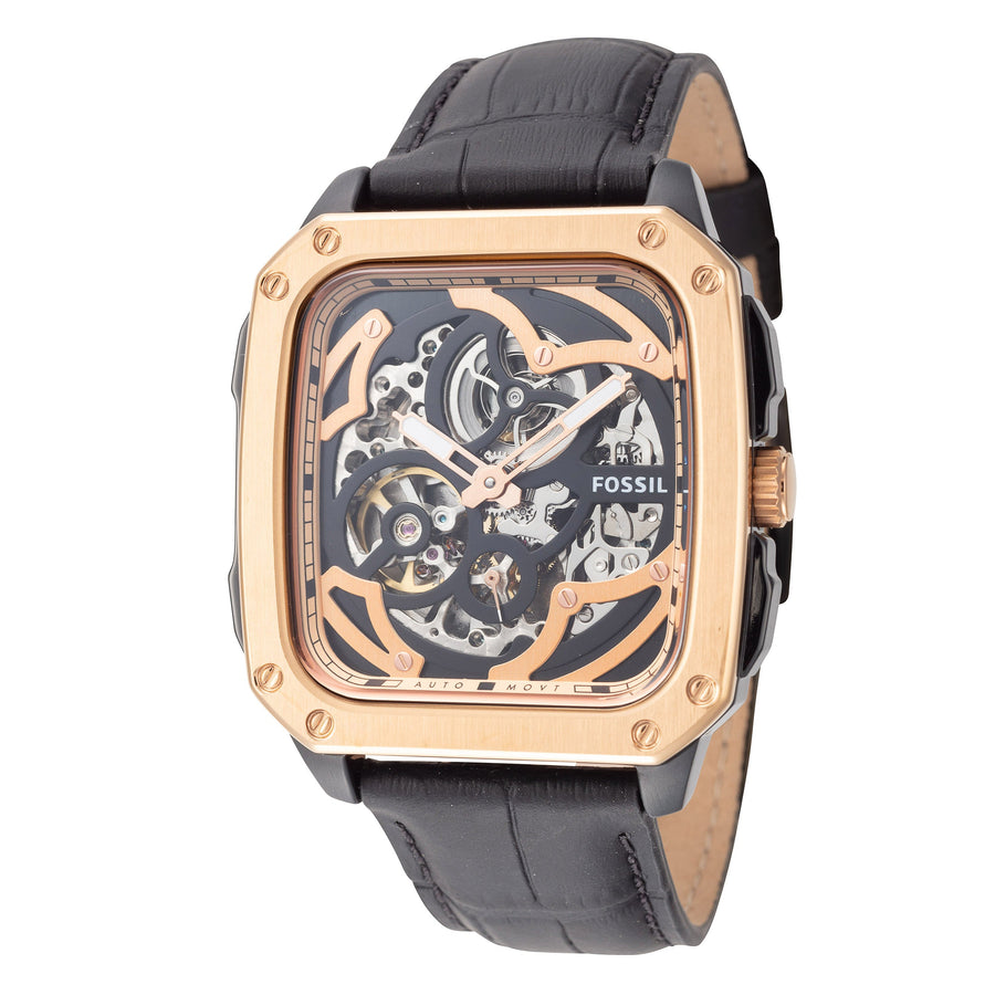 title:Fossil Men's BQ2572 Inscription 42mm Automatic Watch;color:Skeleton