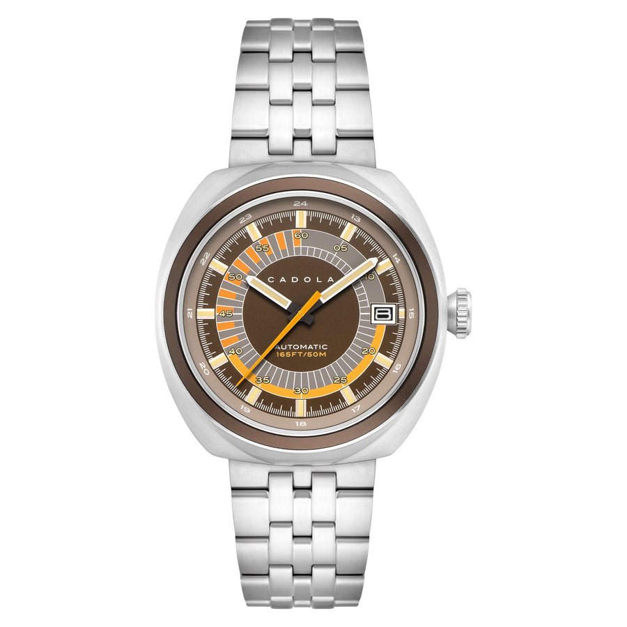 title:Cadola Men's CD-1035-44 Giulia 43mm Automatic Watch;color:Brown